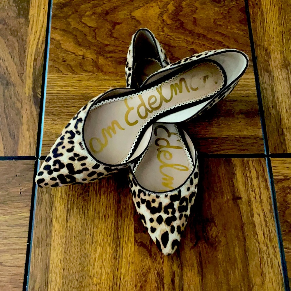 Sam Edelman Calf Hair D'orsay Flats Pointed Toe 8